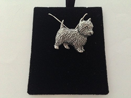 Westie pendentif argent massif 925 fait main collier chaîne 40,6 cm