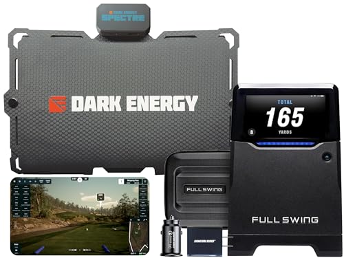 Full Swing KIT Golf Launch Monitor with Dark Energy Spectre 18W Solar Panel and Signature Series Kit