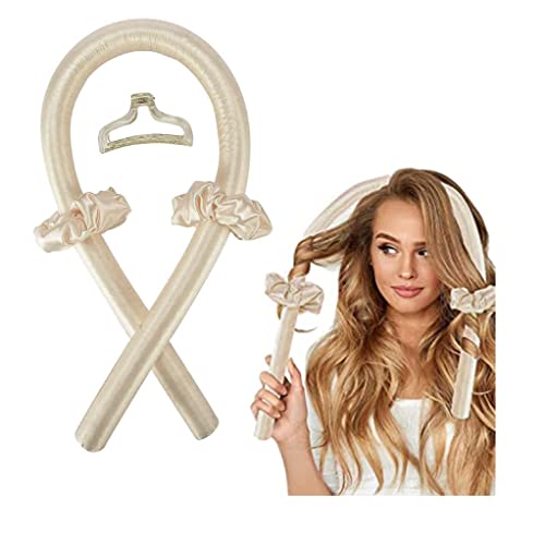 Raopuzi Locken ohne Hitze Silk Hair Curler Heatless Curler Wellen Stile Gummi Ohne Hitze Lockenwickler große locken für schöne und natürliche Locken Zum Schlafen über Nacht für langes Haarr (C) Cover