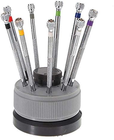 Miniatura 1 de Nuevo 9 unids reloj de precisión hoja plana ranurado destornillador conjunto relojeros herramientas