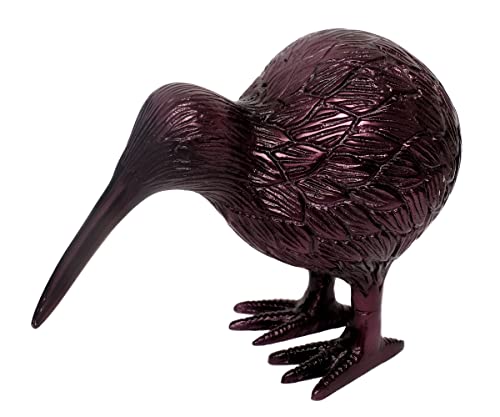 Brillibrum Design Kiwi Tier Deko Figur Vogel Australien Tierfigur Nationalsymbol von Neuseeland Glücksbringer Animal Kiwi Deko Skulptur, Größen Name: 9x9x12cm (HxBxT), Material: Bronze-Lila