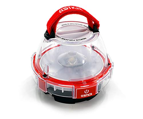 STKR Concepts ILLUMiDOME Mini Waterproof Lantern, Red/ Black