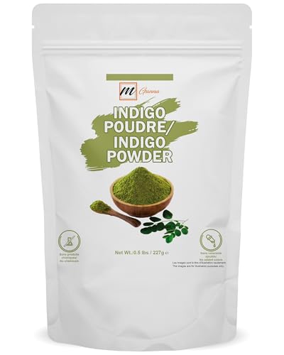 Poudre d’Indigo 100% Naturelle pour Teinture et Coloration des Cheveux | Sans Sulfates | Sans PPD ni Produits Chimiques pour un Soin Capillaire Sain 227 g / 0,5 lbs