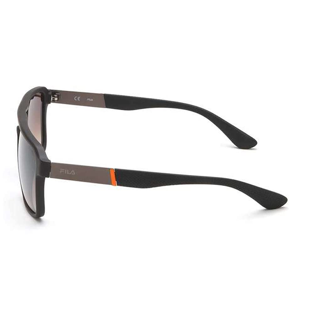 FILA Gafas de sol | 100% protegidos contra los rayos UV | Gradiente | Borde completo | Cuadrado | Hombre | Ancho | Montura de policarbonato marrón mate | Gafas de policarbonato FM degradado marrón