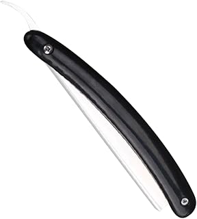 minkissy Navalha 1 PC Navalha De Barbear Reta Vintage Bigode Aparador De Barba Aparador De Barba Dobrável Navalha De Barbear Barbeador De Mão Manual Clippers Navalha Reta Navalha Reta