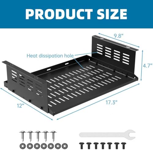 Fixirons PC Holder Under Desk,Under Desk Computer Mount for Small Form Factor SFF Computers and PCs,Compatible with PlayStation 4, PS4 Slim, PS4 Pro,Gaming UnderDesk L17.3 x H 4" x D 12" by Fixirons - Used condition - Image 2
