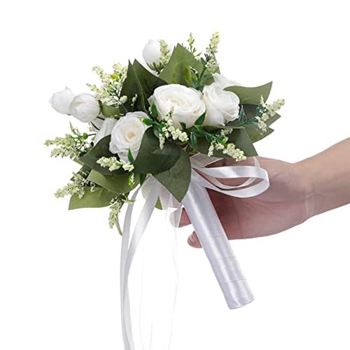Ramo de boda artificial para decoración del hogar y uso en interiores 6