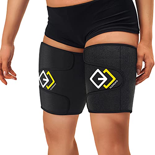 GJELEMENTS Bandes de Sudation pour Cuisses - Gaines Amincissantes Néoprène Jambes Hommes et Femmes - Gaines Minceur Sauna pour Affiner Les Jambes - Taille S Cover