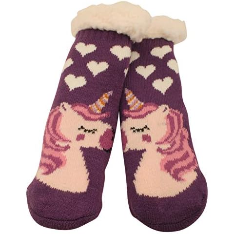 Atino Chunky Knit Unicorn Slipper Socks for Kids Cover