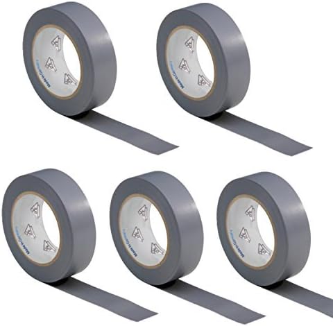 AUPROTEC 5 x taśma izolacyjna zielona 15 mm x 10 m VDE taśma izolacyjna PVC elektryk taśma klejąca DIN EN 60454-3-1