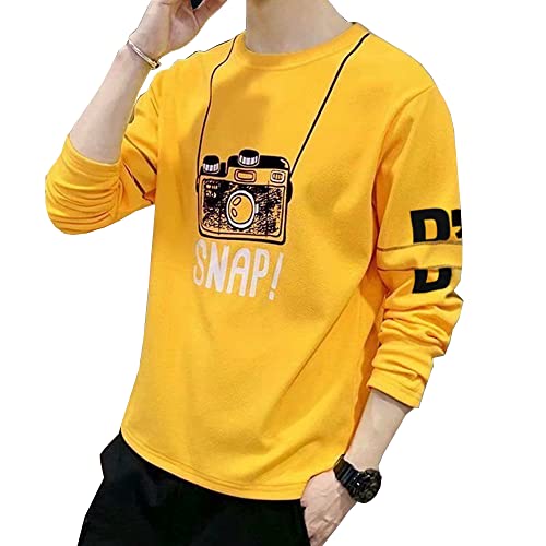 BLIVE Printed Men Round Neck Full Sleeve T-Shirt
