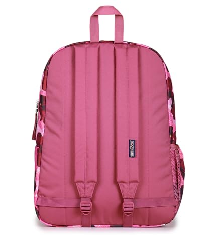 Image of JanSport Cross Town Backpack - Simple Bag for Everyone with 1 Main Compartment, Front Utility Pocket - Premium Class Accessories - Pop Art Pansies