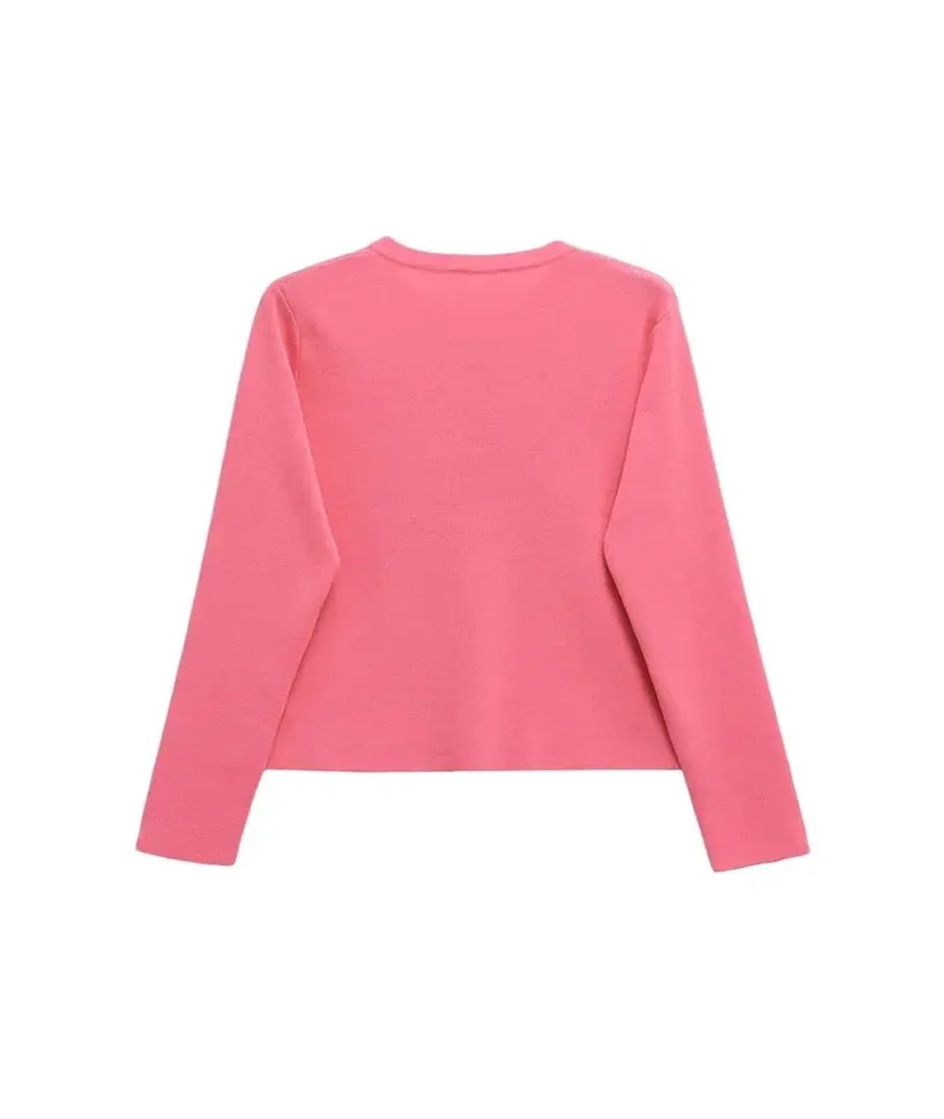 Cárdigan de Punto for Mujer, suéter de Cuello Redondo, Manga Larga, Elegante Prenda Exterior de Moda con Botones Delanteros, Top Femenino