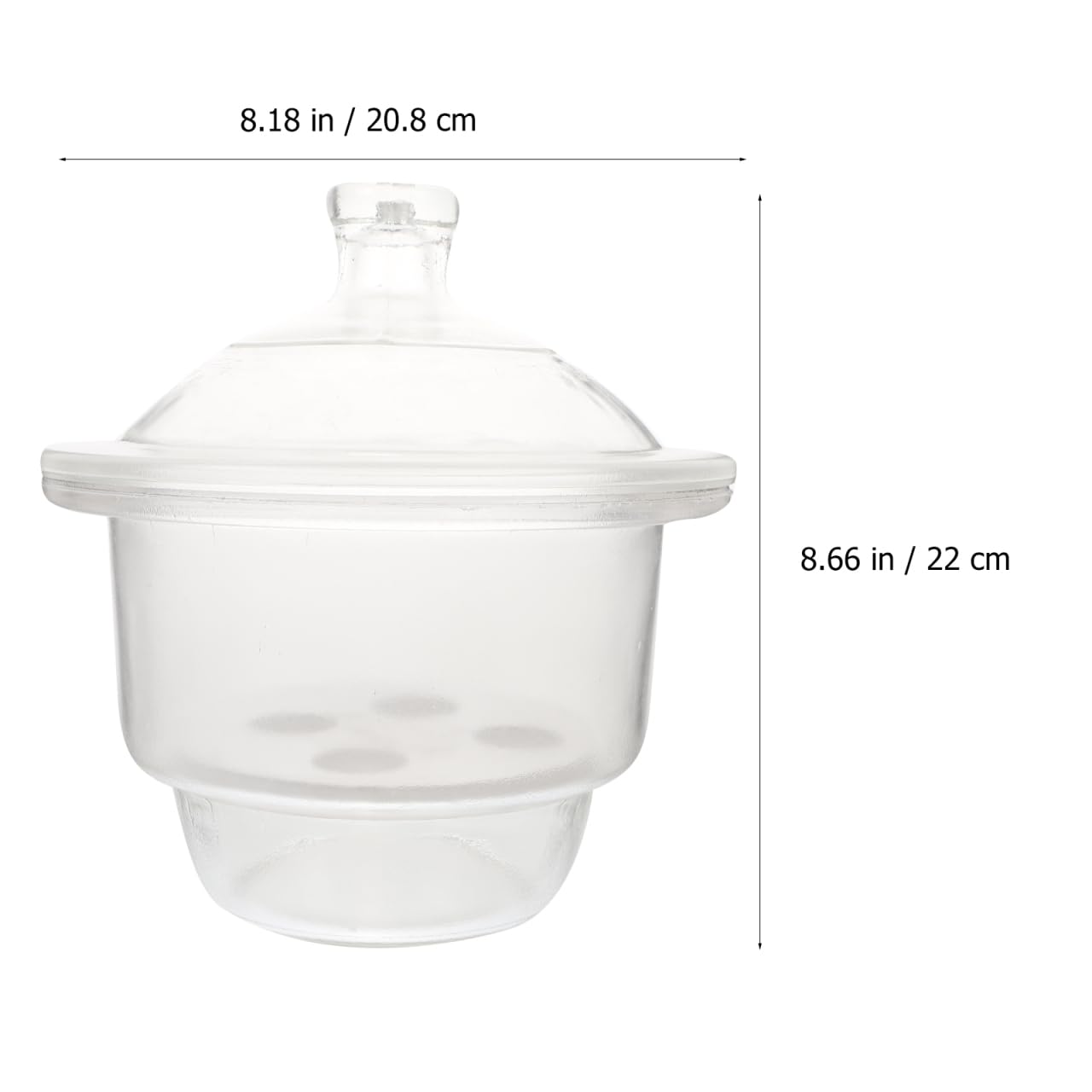 iplusmile Botella de secado al vacío de vidrio de laboratorio de 22 cm, altamente transparente, dispositivo de secado científico para experimento instrucción