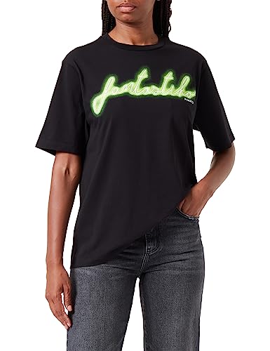 T-Shirt Jersey Cotone Pinko Scanner pour femme en noir et vert
