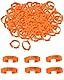 LEEQBCR 100 PCS 1-100 GeflüGel FußRinge BrieftaubenfußRing KleingeflüGel Klemmringe HäHnchen Beinringe Taubenring,für Enten Küken Huhn Meertauben Gans Wildgeflügel Pute, orange, verstellbar