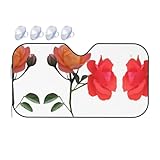 BROLEO Petit pare-soleil bicolore pour fenêtre de voiture en utilisant un film d'aluminium à bulles d'aluminium pur, la protection solaire et l'effet d'isolation thermique est meilleur que le film d'aluminium ordinaire. Durable, léger et facile à manipuler.