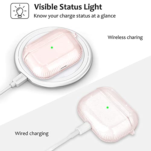 Koreda Compatible With Airpods Pro 2Nd Generation/1St Generation Case Cover, Soft Clear Tpu Bling Transparent Protective Shockproof Case Designed With Keychain For Airpods Pro & Airpods Pro 2 Case #TOP3