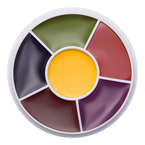 Narrative Cosmetics 6 Color Bruise Wheel with Latex Free Foam Sponge Block for Special Effects Costumes, SFX Bruise & Wound Theatrical Makeup - Halloween & Cosplay