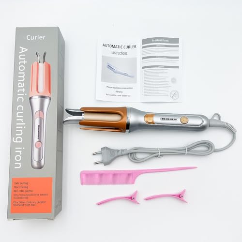 Image of Dratal Automatic Hair Curler, Rotating Curling Iron with 4 Heat Levels, Dual Voltage, Quick Heat Up & Safety Auto Shut-Off for Pro Hair Styling (Copper)