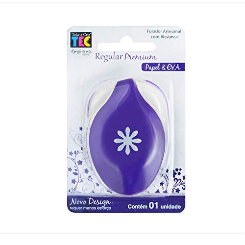 Toke e Crie FRA030 Furador Regular Alavanca EVA Margarida, Roxo/Off White