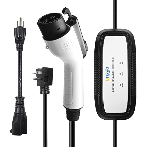 Ufixed Level 1/2 EV Charger 16 Amp Portable Electric Vehicle Charger