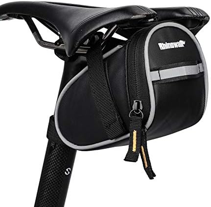 Rhinowalk Bike Saddle Bag Bicycle Under Seat Storage Pack for Repair Tool Kits with Reflective Strap for Mountain Road Bike Cycling Accessories