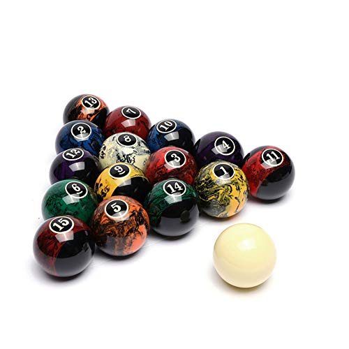 CUPPA Professional Pool Balls/Billiard Balls Set, Complete 16 Balls for Pool Tables (Black) - Thumbnail 2