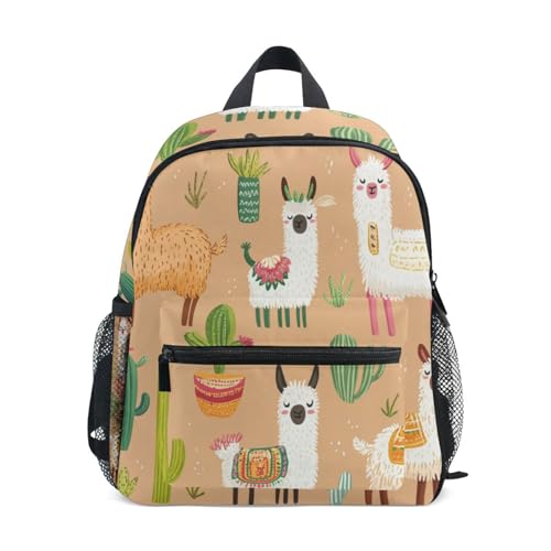 ALAZA Cute Llamas and Alpacas Cacti Catus Toddler Backpack Kindergarten Elementary Kids Backpack for School Boys & Girls