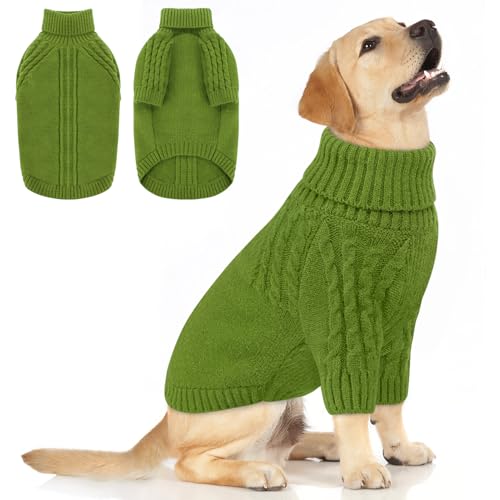 Queenmore Maglione per Cani XL, Dolcevita Morbido e Caldo, Per