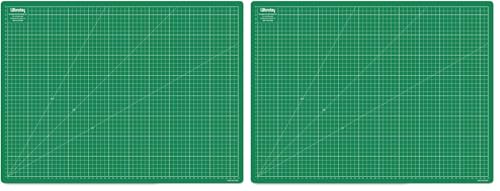Tapis de découpe A2 WONDAY auto-cicatrisant vert 60x45 cm en lot de 2 - 2