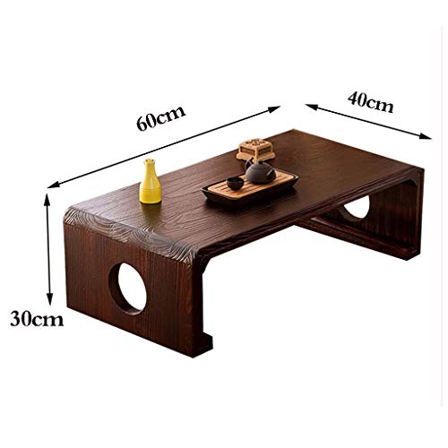 Mesa café de madera maciza zen rectangular con acabado natural premium y estructura robusta 8