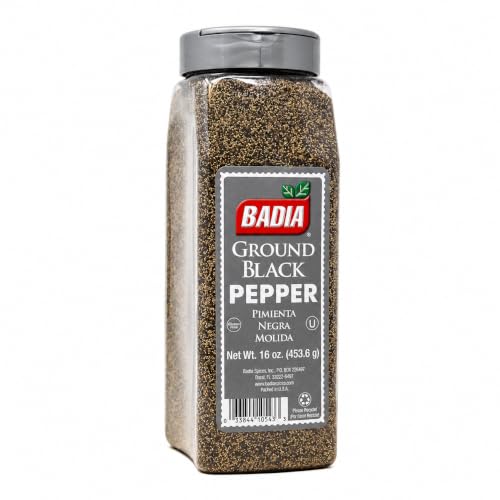 Badia Ground Black Pepper, 16 oz – Pure Bold & Aromatic Spice for Cooking