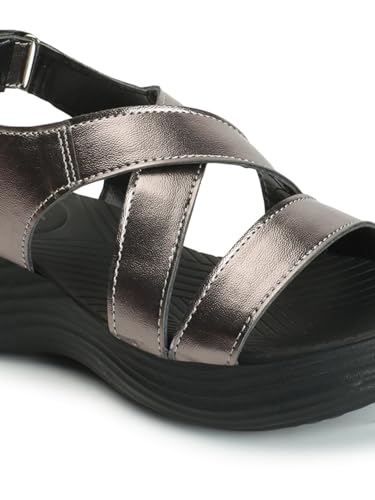 Image of ELLE Women's Strappy Wedge heel Sandals