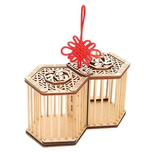 ORFOFE Elegant Bamboo Cage Sturdy Lightweight for Boys and Girls' Science Education Small Container