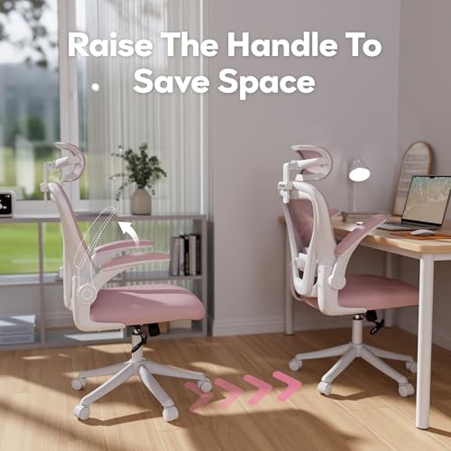 Image of Ollega Ergonomic Office Chair with Memory Foam Seat, Computer Desk Chair | 3.5 inch Memory Foam Cushion, 3D Adjustable Headrest, Lumbar Support, Flip-Up Armrests, Breathable Mesh, 330LBS Weight Capacity