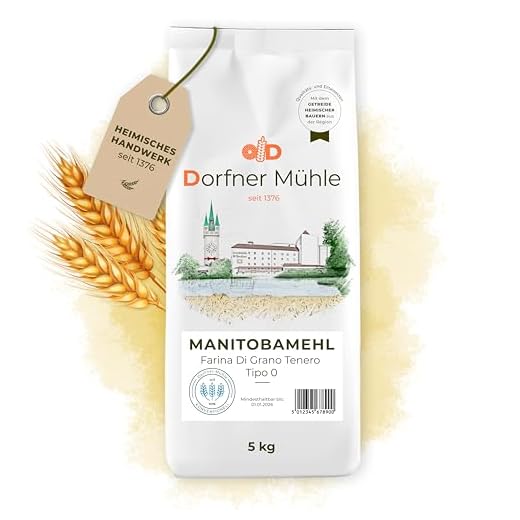 Manitobamehl [5kg] - Farina Di Grano Tenero - Tipo 0 - Sehr backstarkes Mehl für Pizza, Ciabatta und Vorteige - mind. 14% Protein