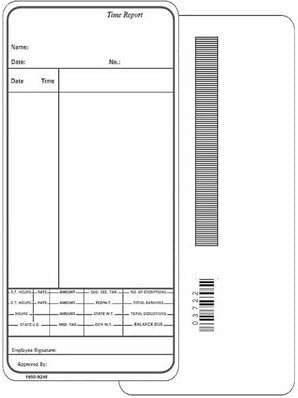 TCS (1000 ct) Time Cards, Simplex Consecutive, Bar-Coded Form 1950-9248