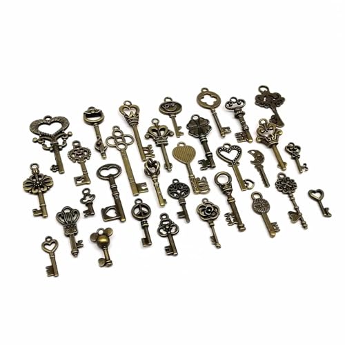 Breloques clé vintage pour pendentifs steampunk et projets de customisation textile - 5