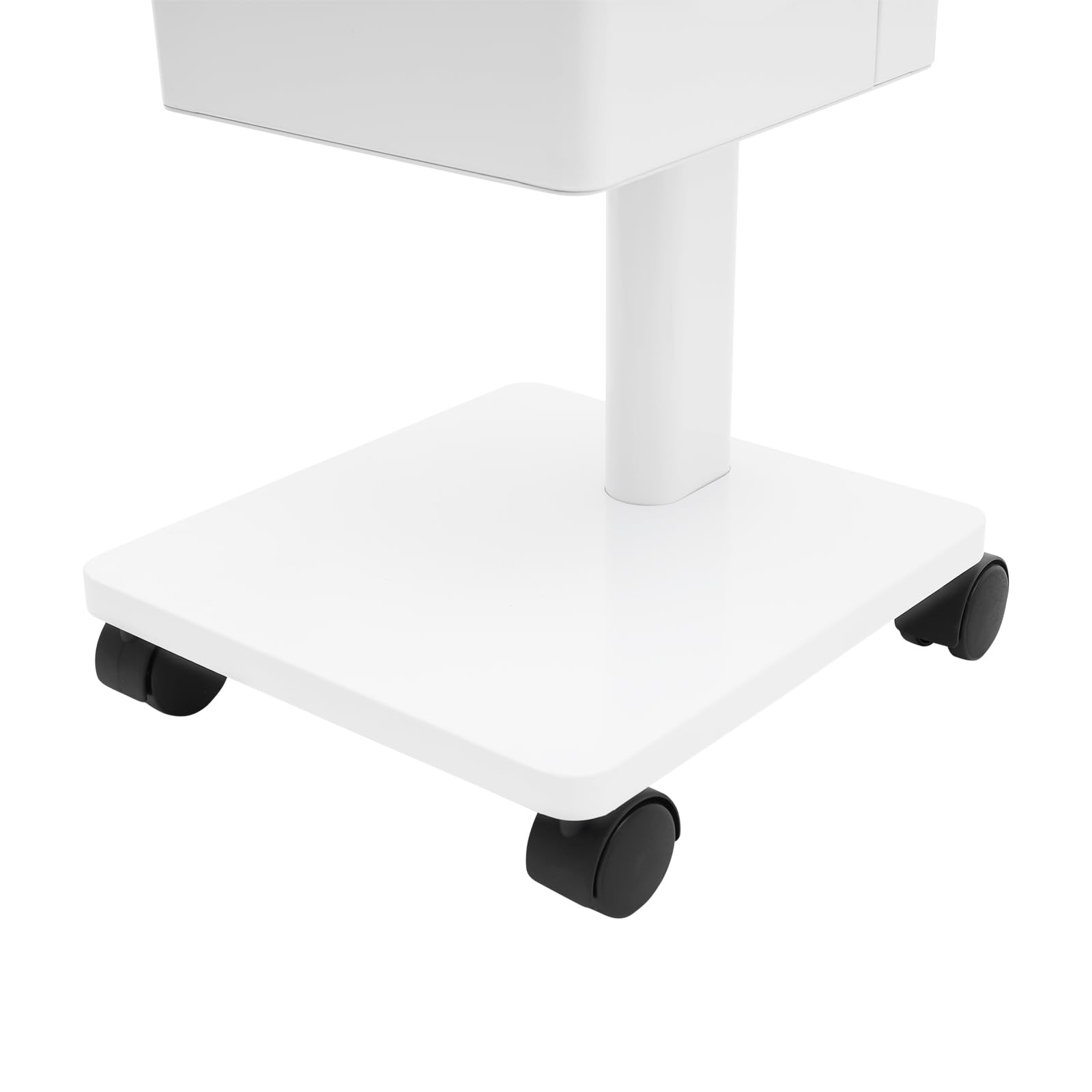 Professional Standing Hair Steamer, 600W Multi-Function Hair Care Equipment, Freestanding Hair Steamer with 4 Wheels and a Handle for Hair Salons, Spas, Beauty Salons, and Homes (White)