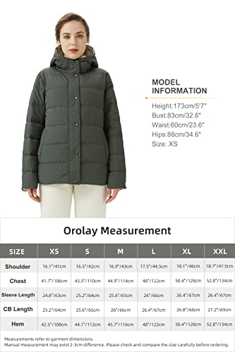Orolay Women's Lightweight Down Coat Reversible Down Jacket With Hood Blue M #TOP5