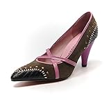 Patito Feo Zapatos de Venus Marrón Studded Serpiente impres