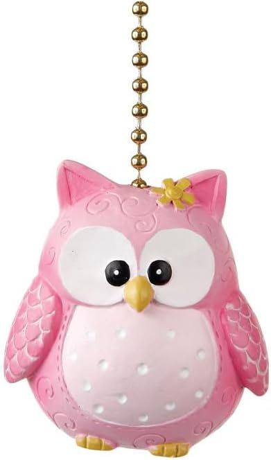 Clementine Design Pinky Owl Ceiling Fan Pull Chain Light Decorative Extension