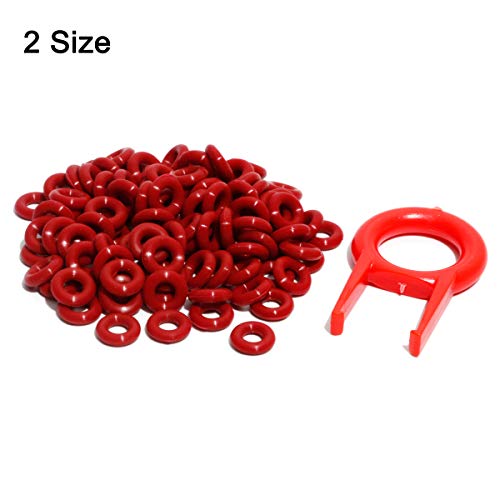 220Pcs Red Silicon O Ring Keyboard Switch Dampeners 8x5x1.5mm and 9x4x2.5mm Reduction Keycap Noise for Cherry MX Keyboard and Mechanical Keyboard Keys