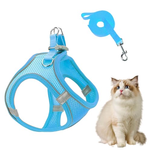 Juego de Arnés y Correas para Perro - Combinación De Arnés De Malla Y Correas para Perro | Antifugas para Cachorros y Gatos con Reflectantes para Senderismo Camping Excursiones al Aire