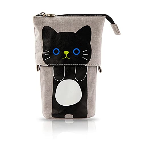 Federmäppchen Große Kapazität,Federtasche Leinwand Reißverschluss Einziehbare Bleistift Halter,Federmäppchen,Mäppchen Für Federmäppchen Mädchen Teenager Erwachsene Schule Büro Geschenke Cover