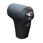 Genuine Leather Automatic at Gear Shift Knob Cover Protector Trim Fit Nissan Pathfinder(05-12) Xterra(05-15) Frontier(05-18) (Black) - Image 7