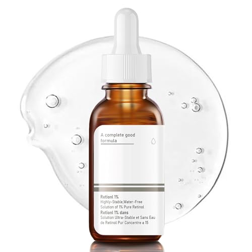 Retinol 1%, Serum Retinol, serum facial mujer, retinol Puro para la Cara, Suero de Retinols de Alta Potencia para Signos de Envejecimiento, Reduce Líneas Finas y Signos, 30ml