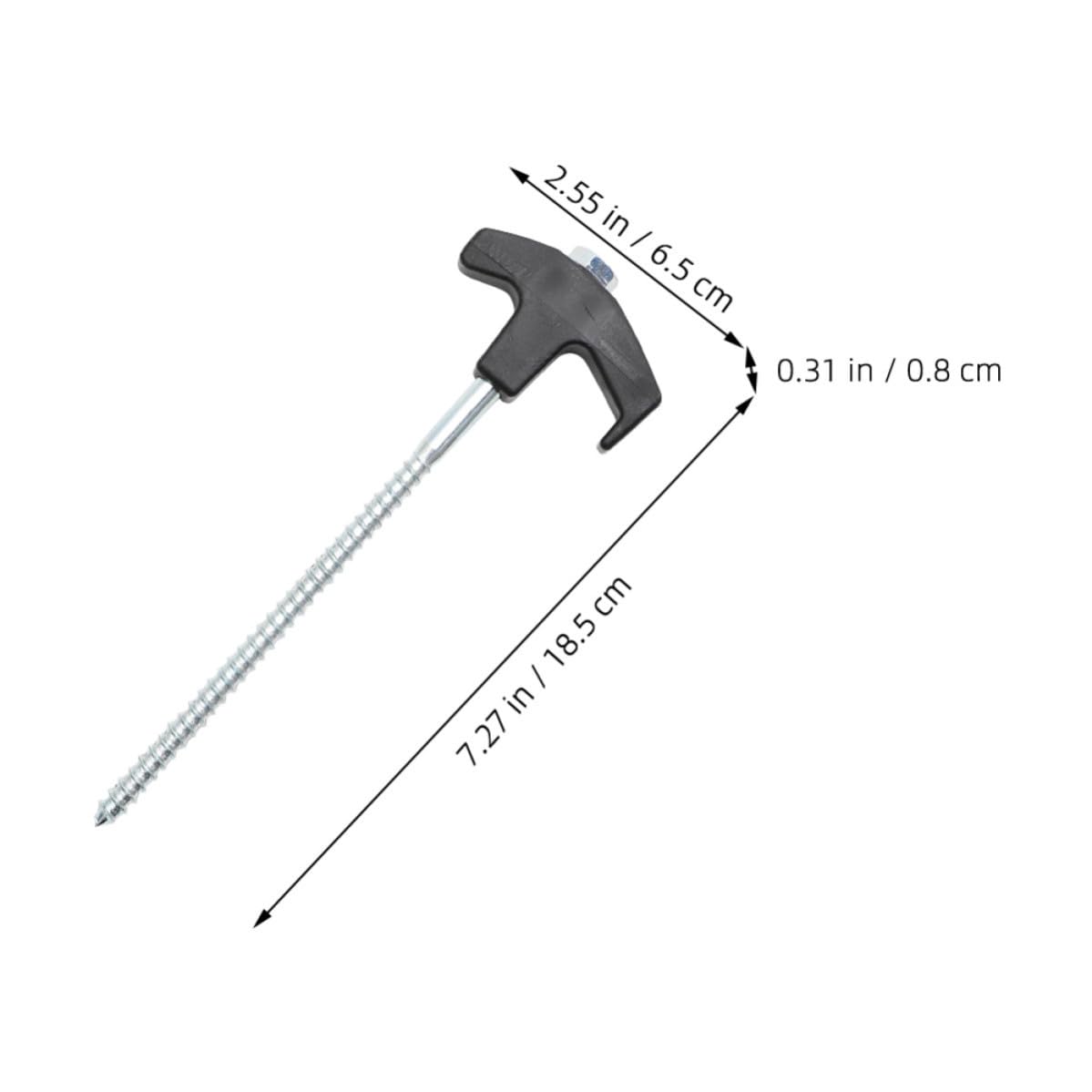Stahl Zeltnägel für Zelte und Planen, Schwarz