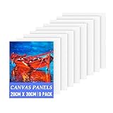 CozyOasis 9 Packs Canvas for Painting 20x30cm (8' x 11.9') Blank Canvas Panels Board - Cotton Art Canvases for for Acrylic, Oil, Watercolor – Perfect for Artists, Beginners and Hobbyists